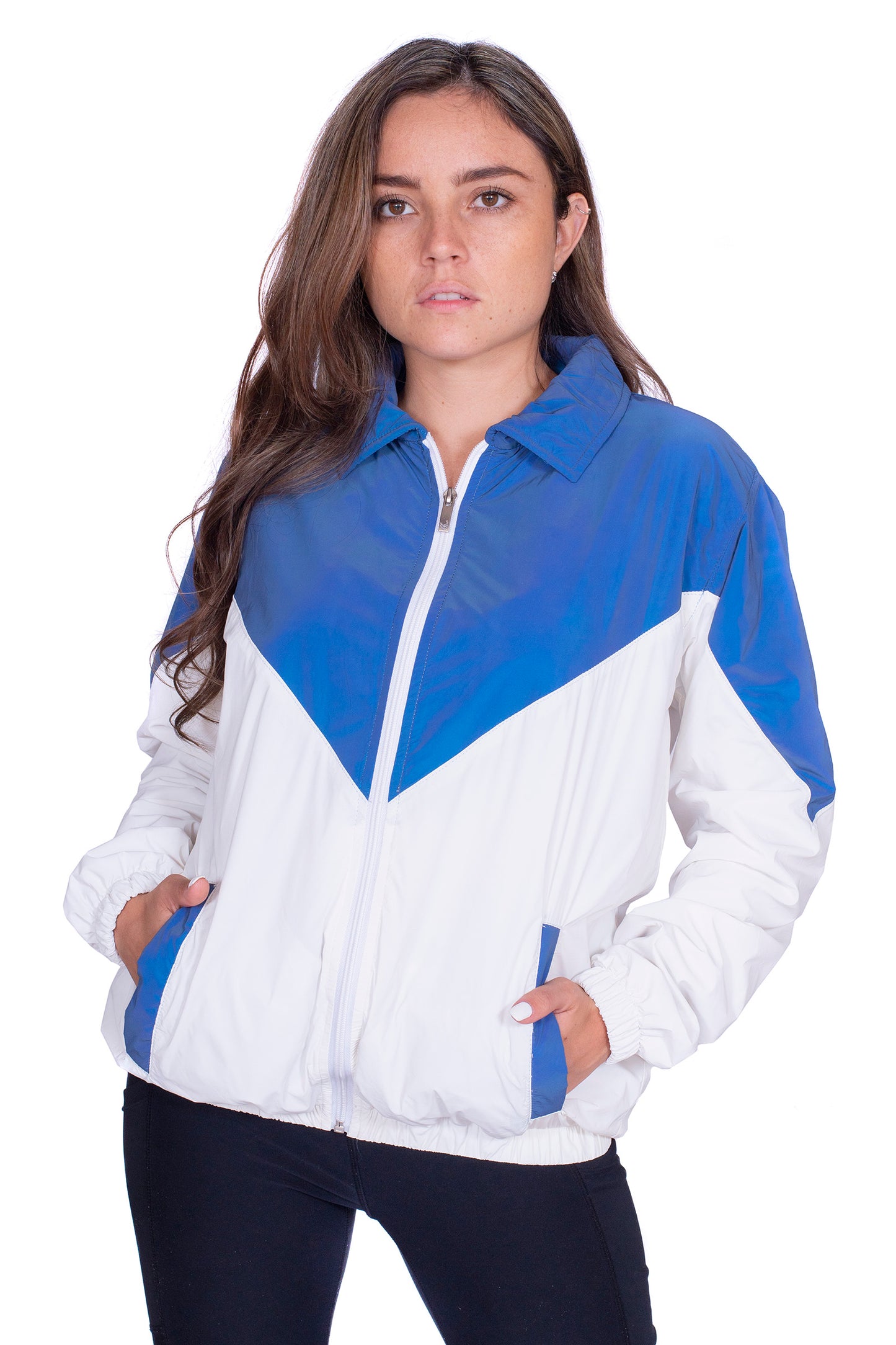 Reflective Woman`s Nylon Rainbow 2 color jacket