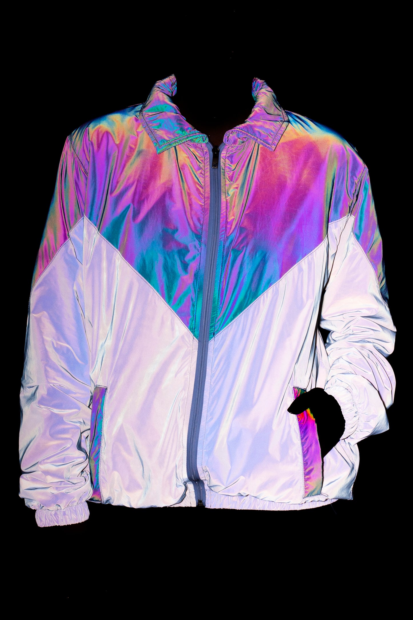 Reflective Woman`s Nylon Rainbow 2 color jacket