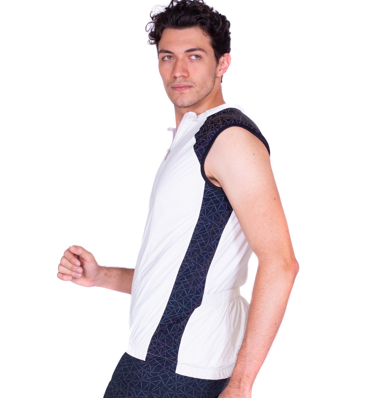 Reflective Rainbow Nylon Men`s Vest