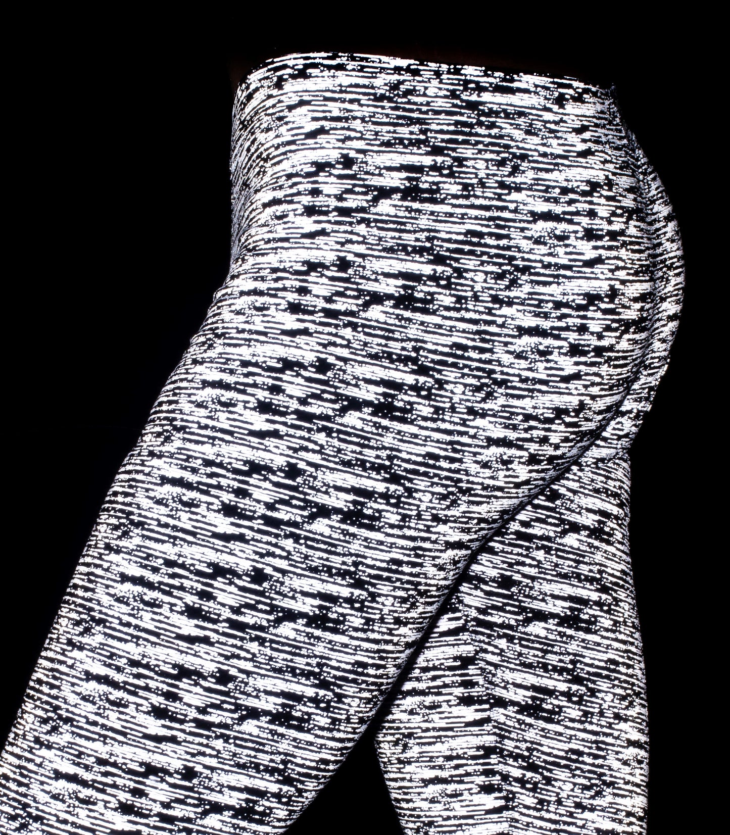 Long Legging Reflective Black and White