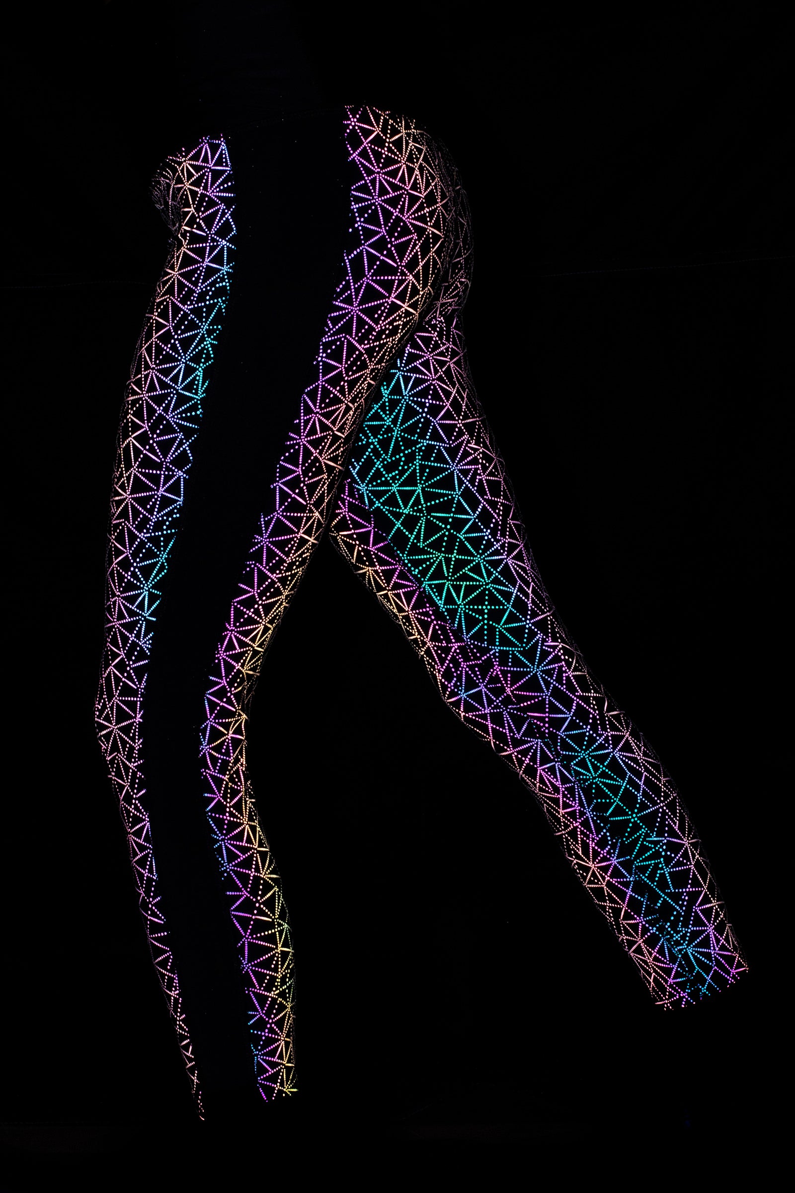 Capri Reflective Rainbow Legging with Black Trim – allreflectiveusa