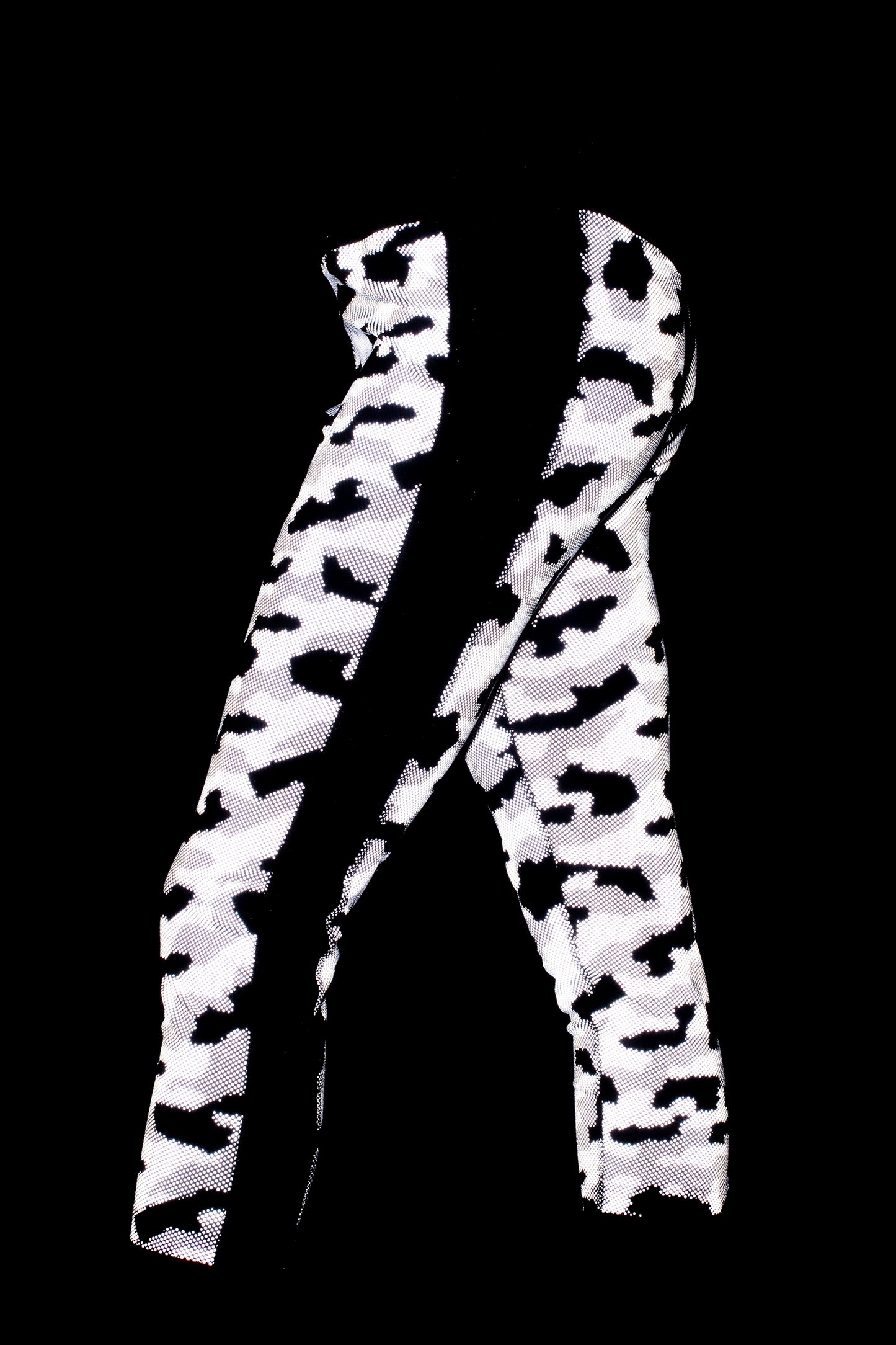 Capri Reflective Camouflage Legging with Black Trim